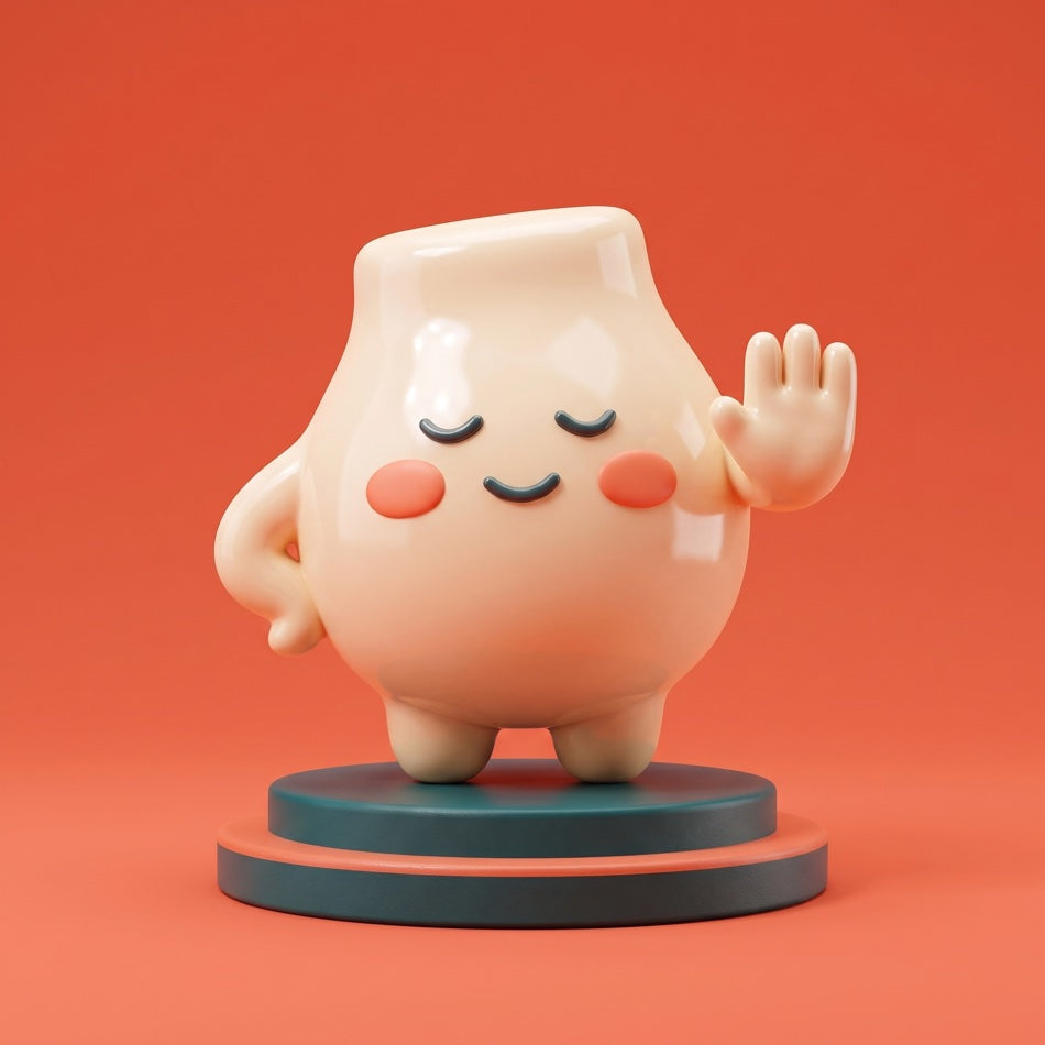 the kindly character gently saying no
